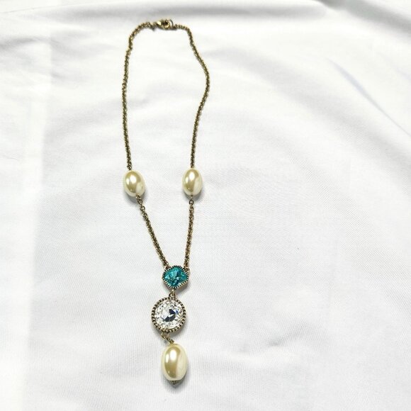 Heidi Daus Big Necklace Topaz Drop Necklace - Picture 1 of 5